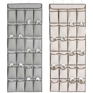 Simple Houseware 24 Section Hanging Shoe Organizer Door Back Storage Pockets, Wall Closet Hanging Storage Bag Organizer