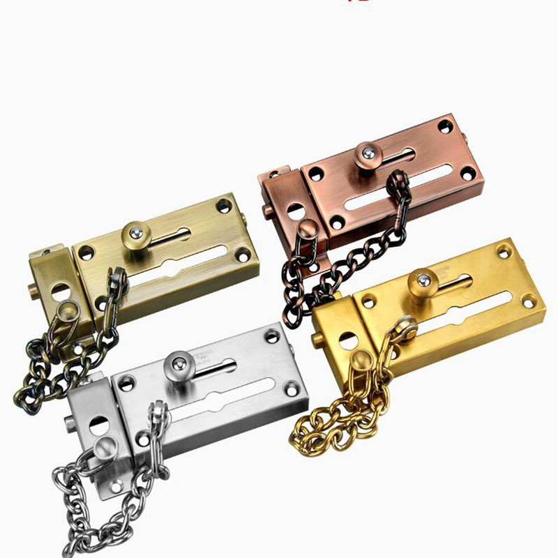 Pickproof door Lock Chain Bolt Safety Chain Hotel Security Chain Latch Hardware Door Lock