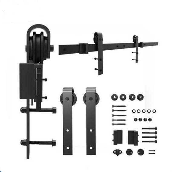 Sliding Wooden Door Hanging Barn Door Hardware Kit Rolling Door Track