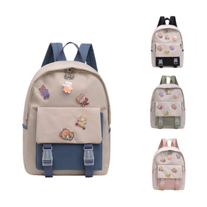 Multi-color Backpacks For Women Cartoon Bags For Girls Korean School bag Summer Small Canvas Shoulder Bag Mini Travel Rucksack