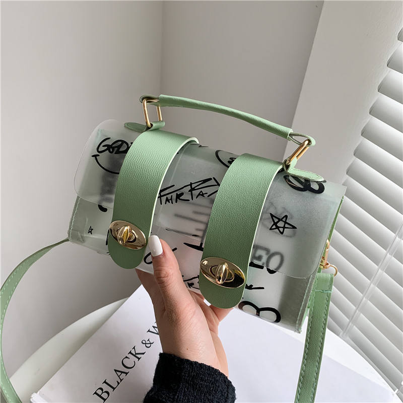 Luxury Lady Women Clutch Bags PVC Transparent Cosmetic Makeup Pouch Bag Fashion Mini Cross Bag Box Purse