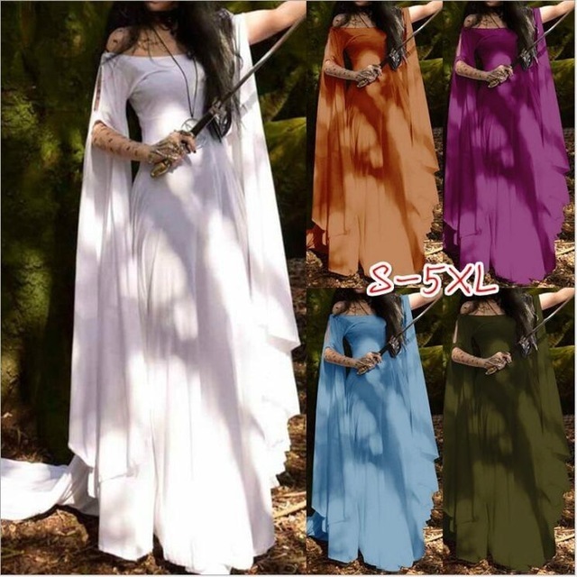 Summer Medieval Pixie Faerie Lace Dress Bohemian Gypsy Tribal Costume Plus Size