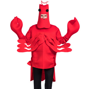 ecowalson  New Halloween Costume Carnival Purim Halloween Funny Costume For Men Adult Red Lobster Costume Lobster Langouste