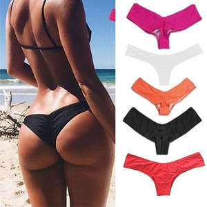 Plus size S-6XL Women Sexy Summer Bikini Bottom Thong T-Back Bathing G-String  Swimwear