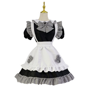 Women Maid Outfit Lolita Dress Cute Anime Apron Cosplay Maid Dress Men Uniform Cafe Costume Mucama Halloween Costumes