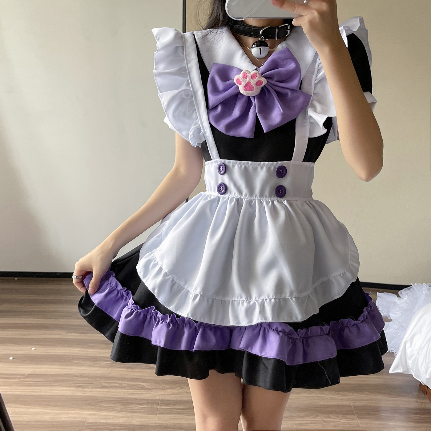 Japanese Kawaii Anime Cosplay Maid Costumes Lolita Dress Halloween Costumes for Women Cute Cat Girls Party Princess Outfits