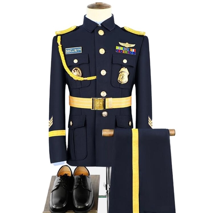 Drop ship custom made Latest New Design Security Guard Uniform Office Clothing Ceremonial Uniforms