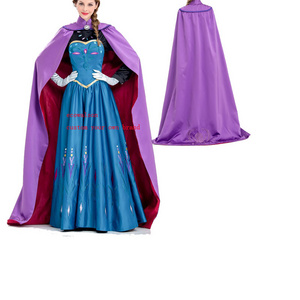 ecowalson Anna Princess Cosplay Costume Adult Snow Grow Elsa Clothing Fairy Tale Party Dress Anime Costume for Halloween Women