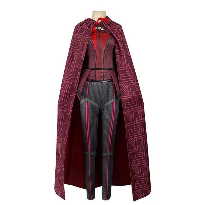 ecowalson Women's Halloween Sexy Scarlet Witch Cosplay Costume Woman New Style Women Sexy Scarlet Witch Wanda Maximoff Witches