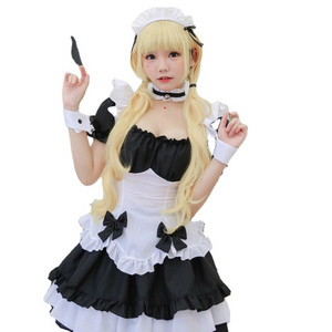 Black White Chocolate Maid Costumes French Bowknot Maid Skirt Girls Woman Amine Cosplay Costume Waitress Party Costume