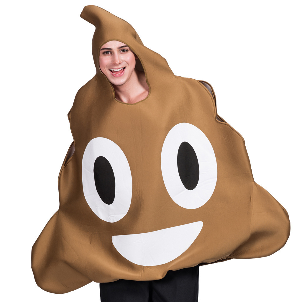 ecowalson  Funny Family Poop Costumes Halloween Costume For Parent And Child Brown Jumpsuit Carnival Birthday Party Fancy Dress