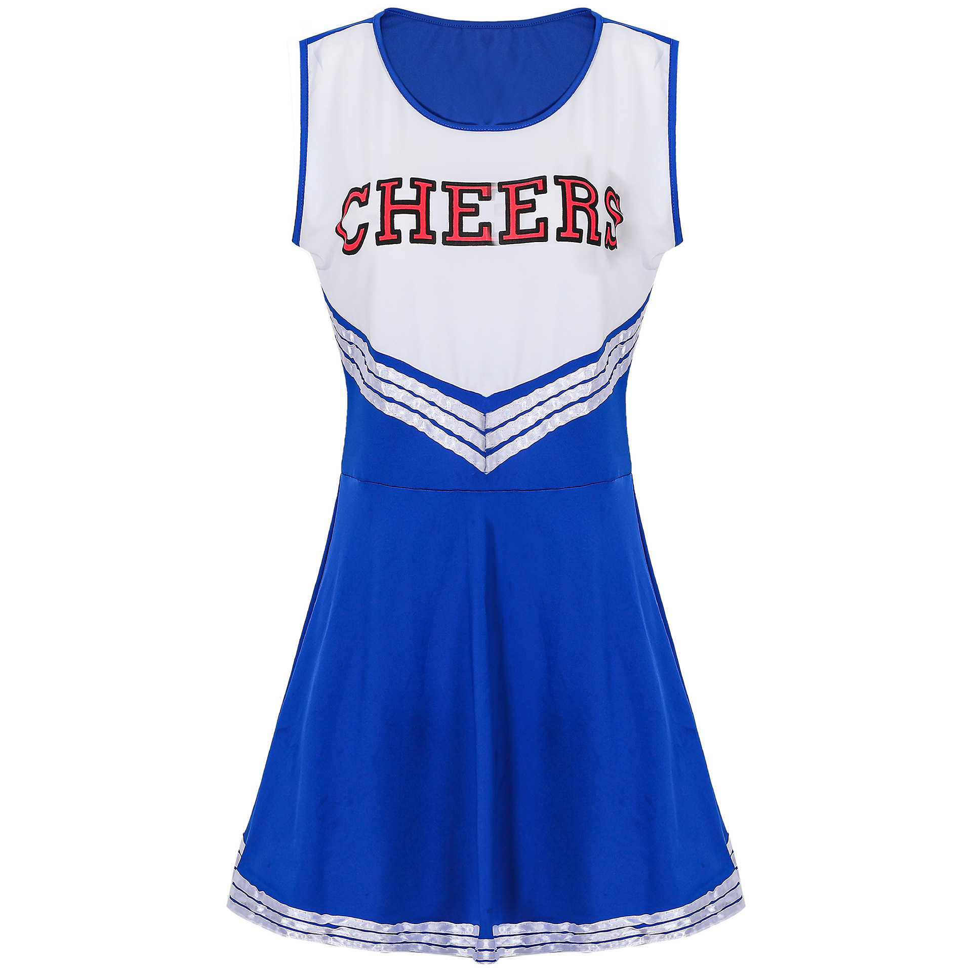 Ladies Cheerleader Costume School Girl Outfits Fancy Dress Cheer Leader Uniform