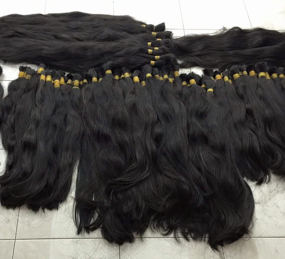 straight bulk raw hair materials virgin Cambodian Vietnamese hair from one donor no mixed nice hair for wig