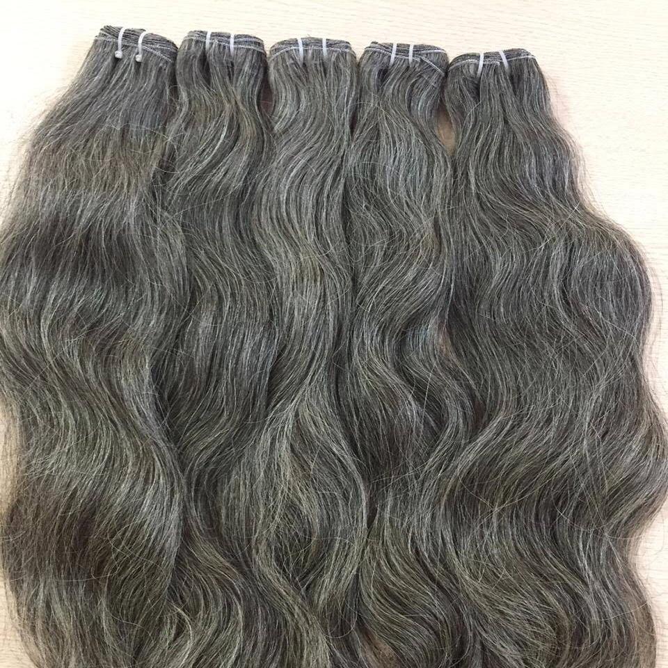 100 raw real human hair grey raw virgin unprocessed Hair sell for Canada grey human hair for braiding