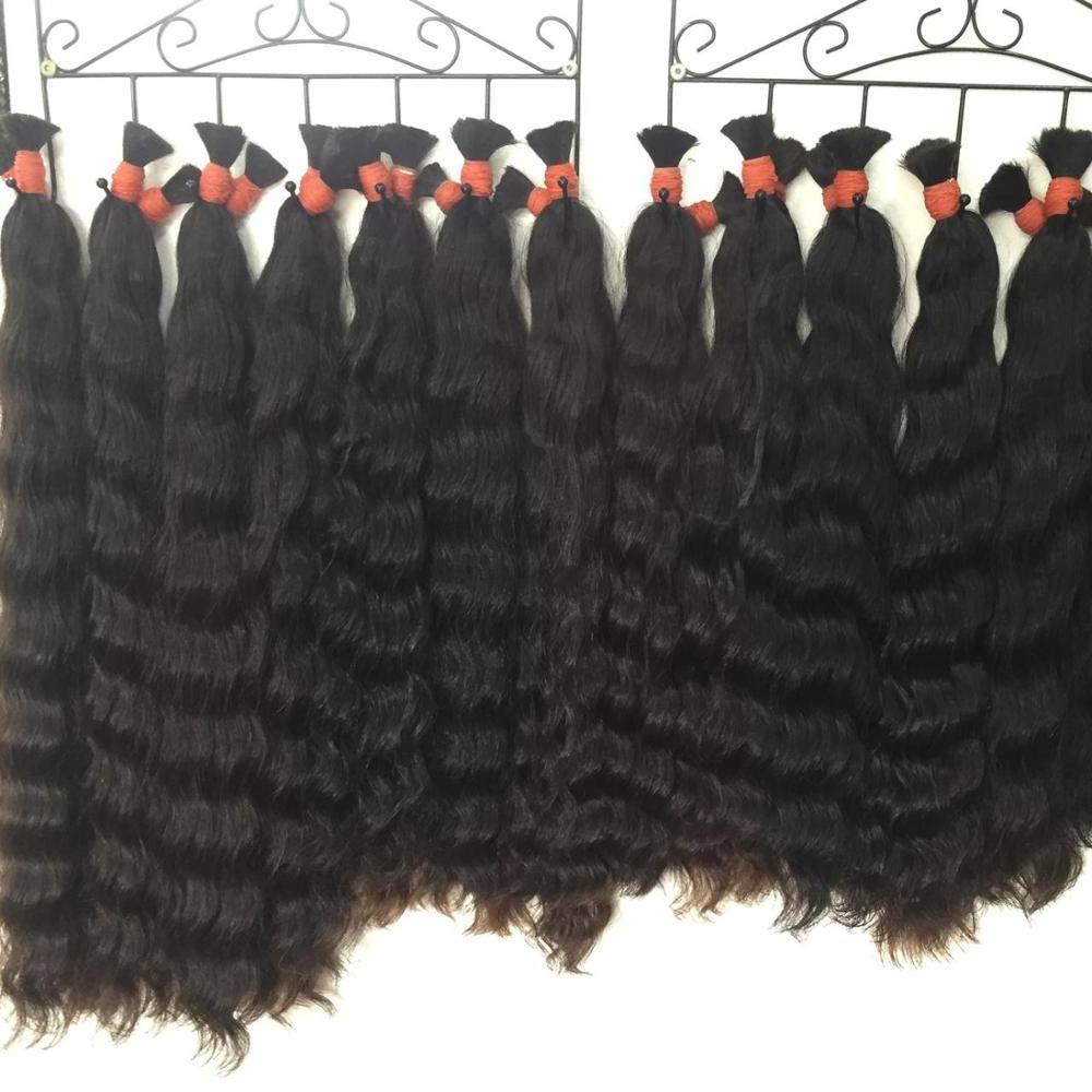 Cuticle Aligned Curly Hair Extension Unprocessed Raw Cambodian Hair Natural Wavy Bulk Human Hair