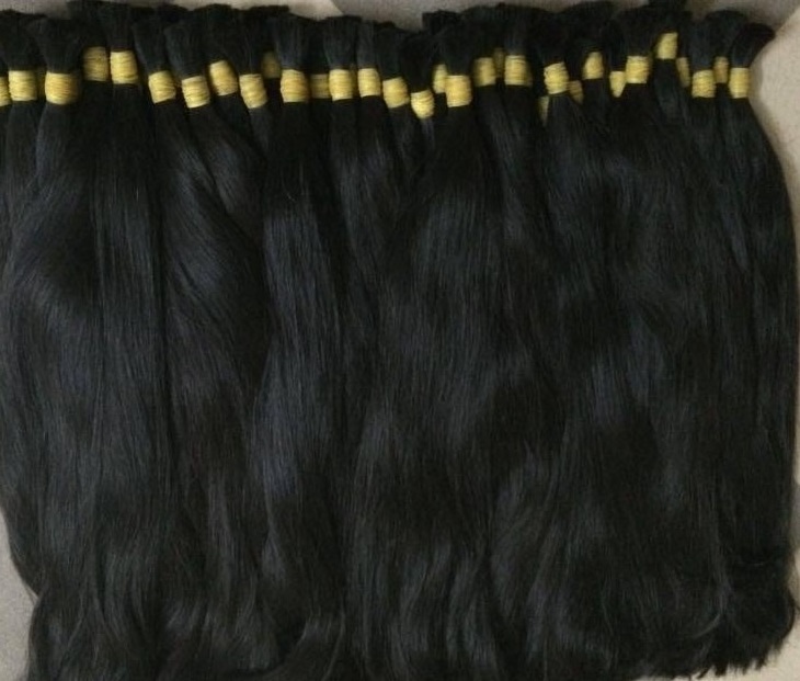 straight bulk raw hair materials virgin Cambodian Vietnamese hair from one donor no mixed nice hair for wig