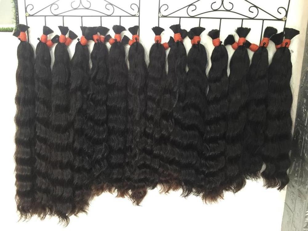 Raw cambodian natural wavy unprocessed temple virgin human hair, single donor, no tangling