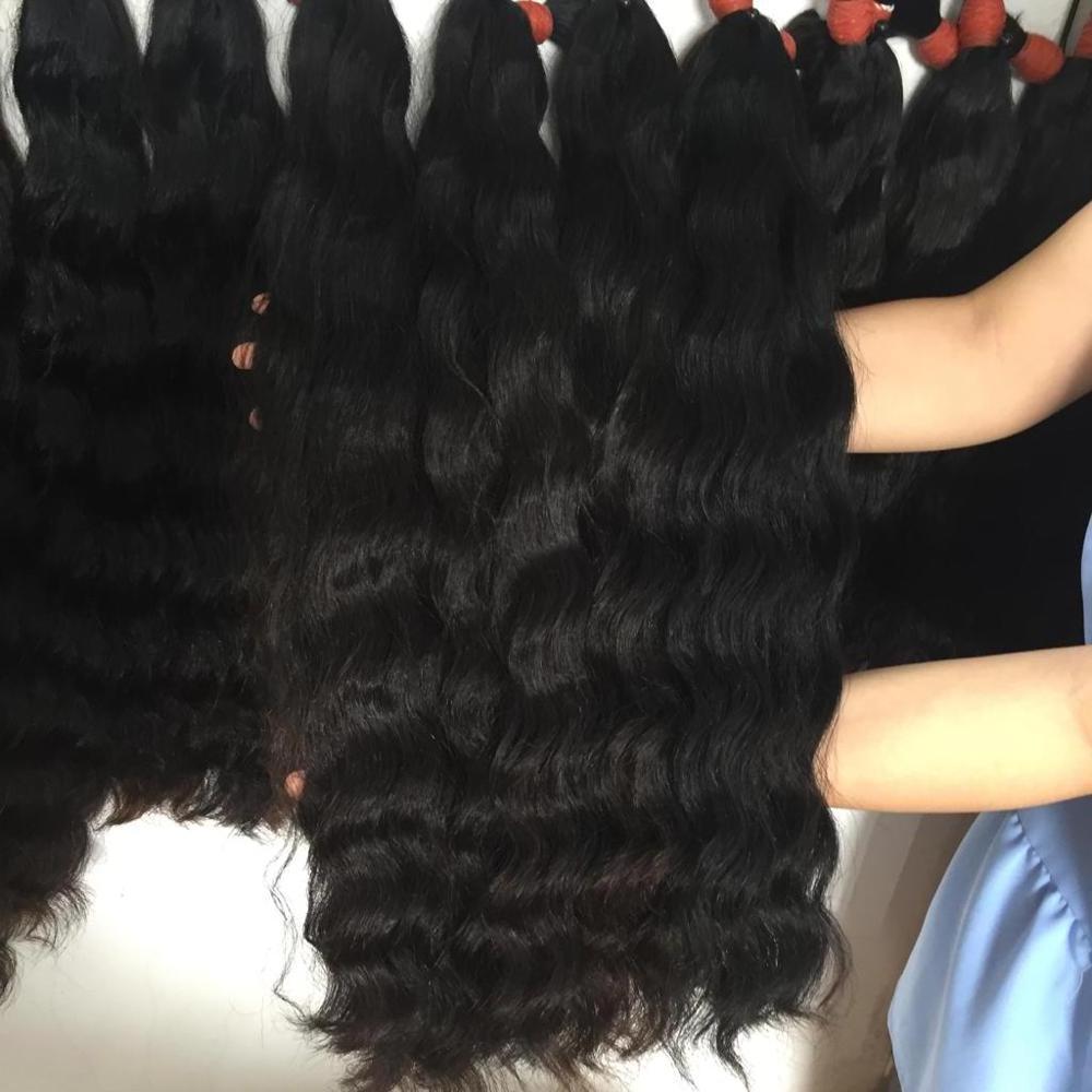 Cuticle Aligned Curly Hair Extension Unprocessed Raw Cambodian Hair Natural Wavy Bulk Human Hair