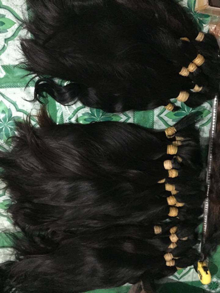 straight bulk raw hair materials virgin Cambodian Vietnamese hair from one donor no mixed nice hair for wig