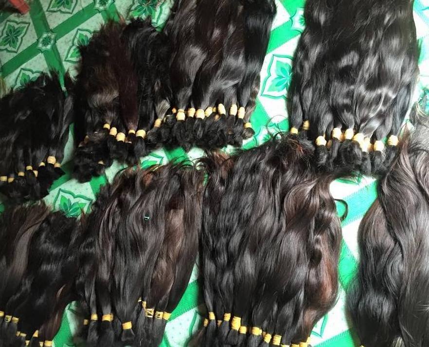 straight bulk raw hair materials virgin Cambodian Vietnamese hair from one donor no mixed nice hair for wig