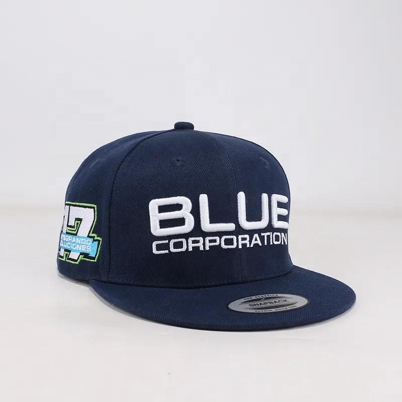 Custom underbrim labels stickers embroidery print wool new flat brim era gorras originales a frame snapback hat for men