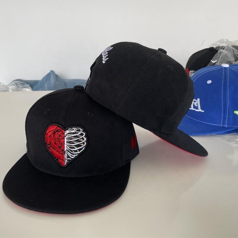 OEM Factory Price High quality labels for baseball caps 6 panel flat brim 3D puff embroidery new custom era fitted hats blank