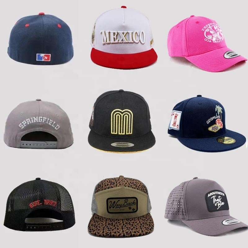 OEM Factory Price High quality labels for baseball caps 6 panel flat brim 3D puff embroidery new custom era fitted hats blank