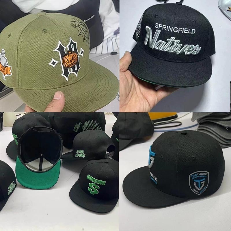 Factory OEM Low MOQ wholesale flat brim puff 3D embroidery gorras men snapback baseball new custom era fitted hat caps