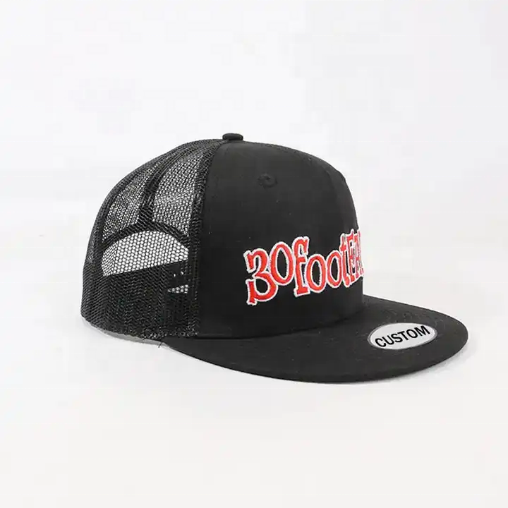 Wholesale High quality custom breathable colorblock two tone black a frame snapback hat mexico mesh baseball cap