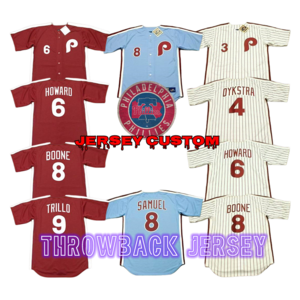 Philadelphia 1 Richie Ashburn 4 Lenny Dykstra 8 Joe Morgan 9 Manny Trillo Throwback Baseball Jersey Stitched S-5xl Phillie