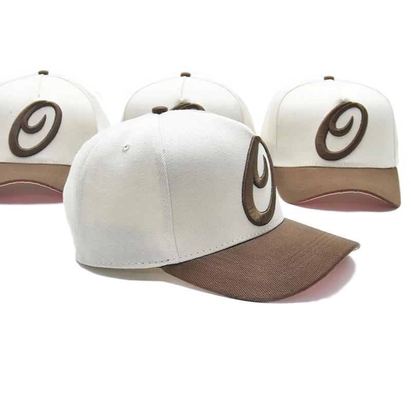 Adjustable Color Block Embroidery Logo Custom Made 5 Panel Mens Baseball Cap Hat Wholesale