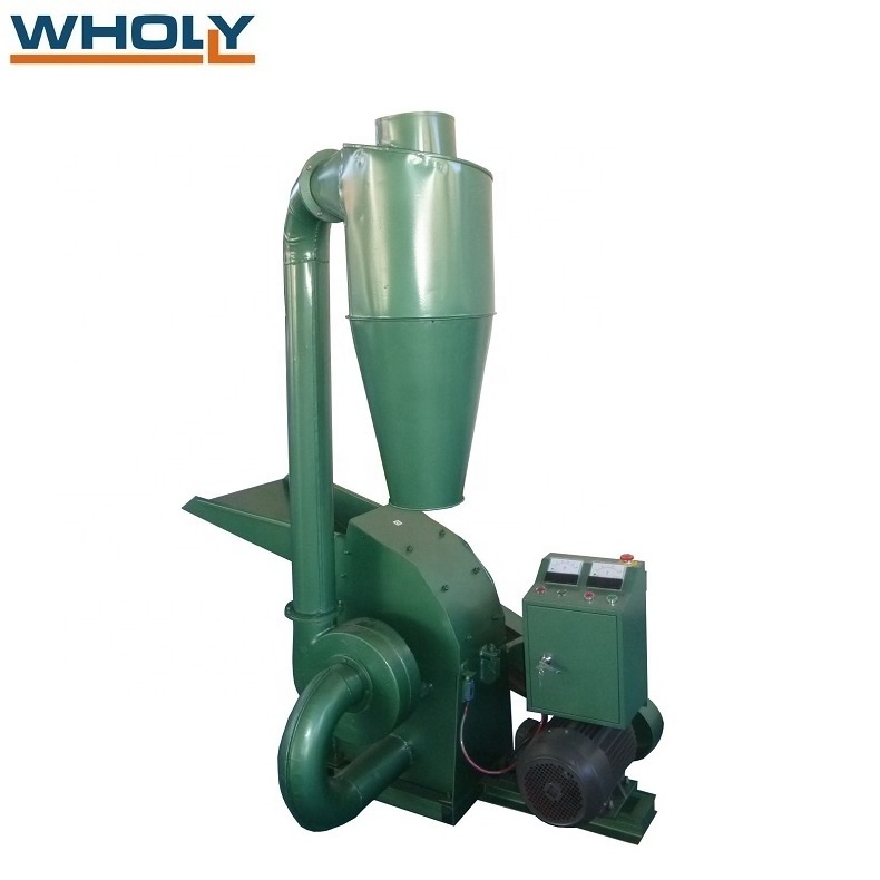 electric small hammer mill crusher home farm use dry leaves tree branch hay fodder grass husk shell making wood powder