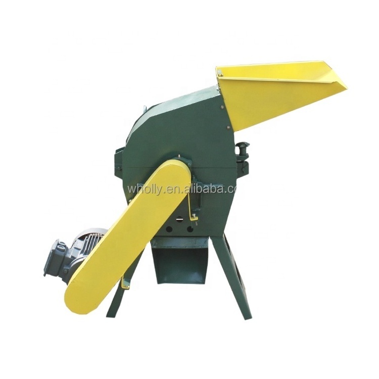 electric small hammer mill crusher home farm use dry leaves tree branch hay fodder grass husk shell making wood powder