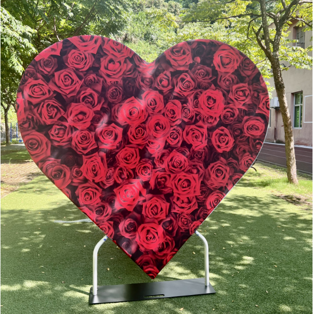 Aluminum Chiara Heart Shape Arch Backdrop Stand For Valentine's Day Birthday Wedding Party Decoration