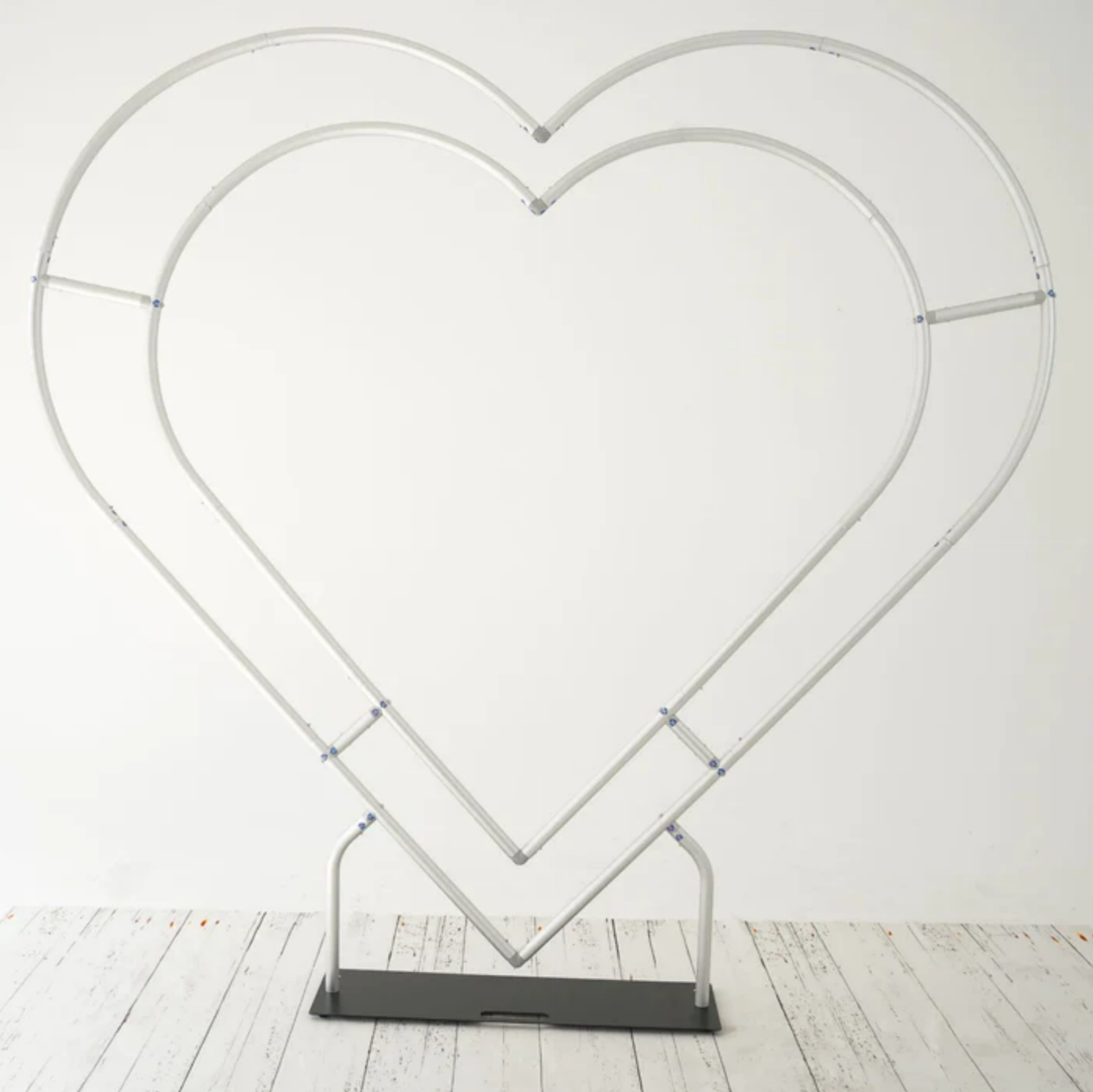 Aluminum Chiara Heart Shape Arch Backdrop Stand For Valentine's Day Birthday Wedding Party Decoration