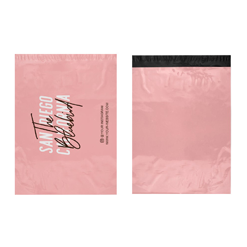 Boutique Clothes Packaging Poly Mailers Print Shipping Bags Plastic Pink Mailing Envelope