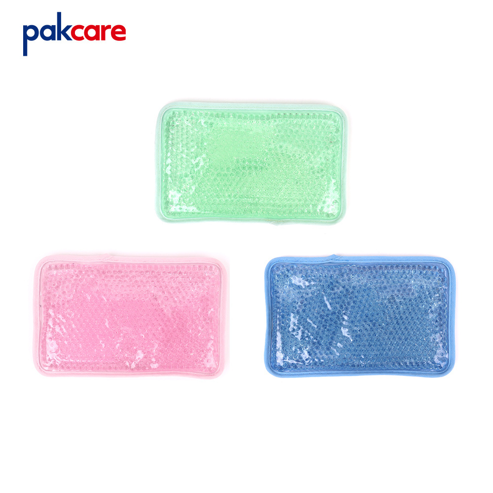 Custom Reusable ice gel pack hot cold compress gel beads cooling bag microwavable heating pad for pain relief