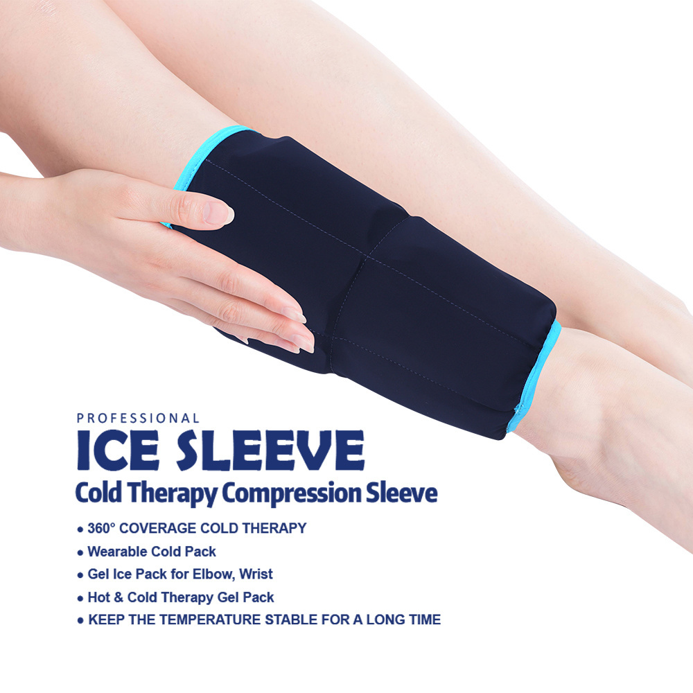 Reusable Hot Cold Gel Pack Ice Compression Sleeve Rehabilitation Therapy for Knee, Elbow, Ankle, Arm, Leg Injuries Relief