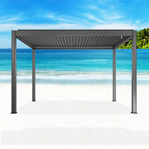 Aluminium Gazebo Garden Balcony Swimming Pool Patio Rainproof Retractable Louver Aluminium Pergola Outdoor