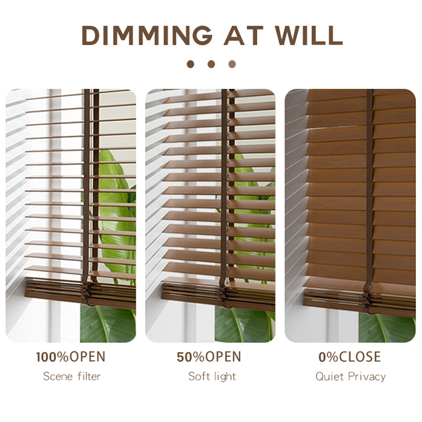 Basswood Waterproof Wooden Venetian Timber Blinds