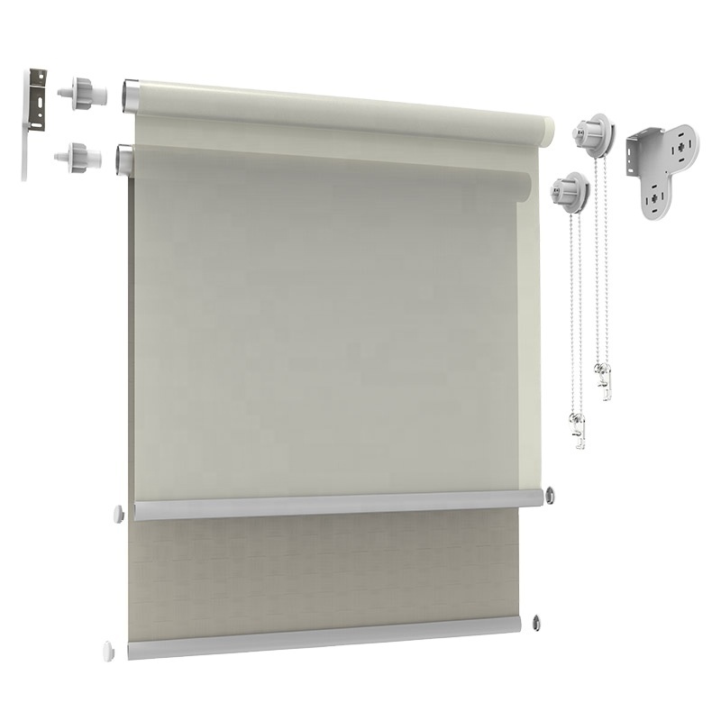 Wholesale Electric Day And Night Blackout Office Roller Blinds Motor Google Drive Window Shades