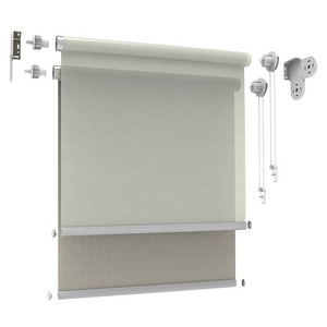 Wholesale Electric Day And Night Blackout Office Roller Blinds Motor Google Drive Window Shades