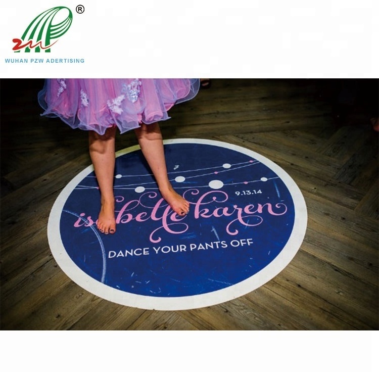 Cheap Custom Personalized Removable Vinyl Dance Decals, Floor Stickers For Wedding / Bat Mitzvah