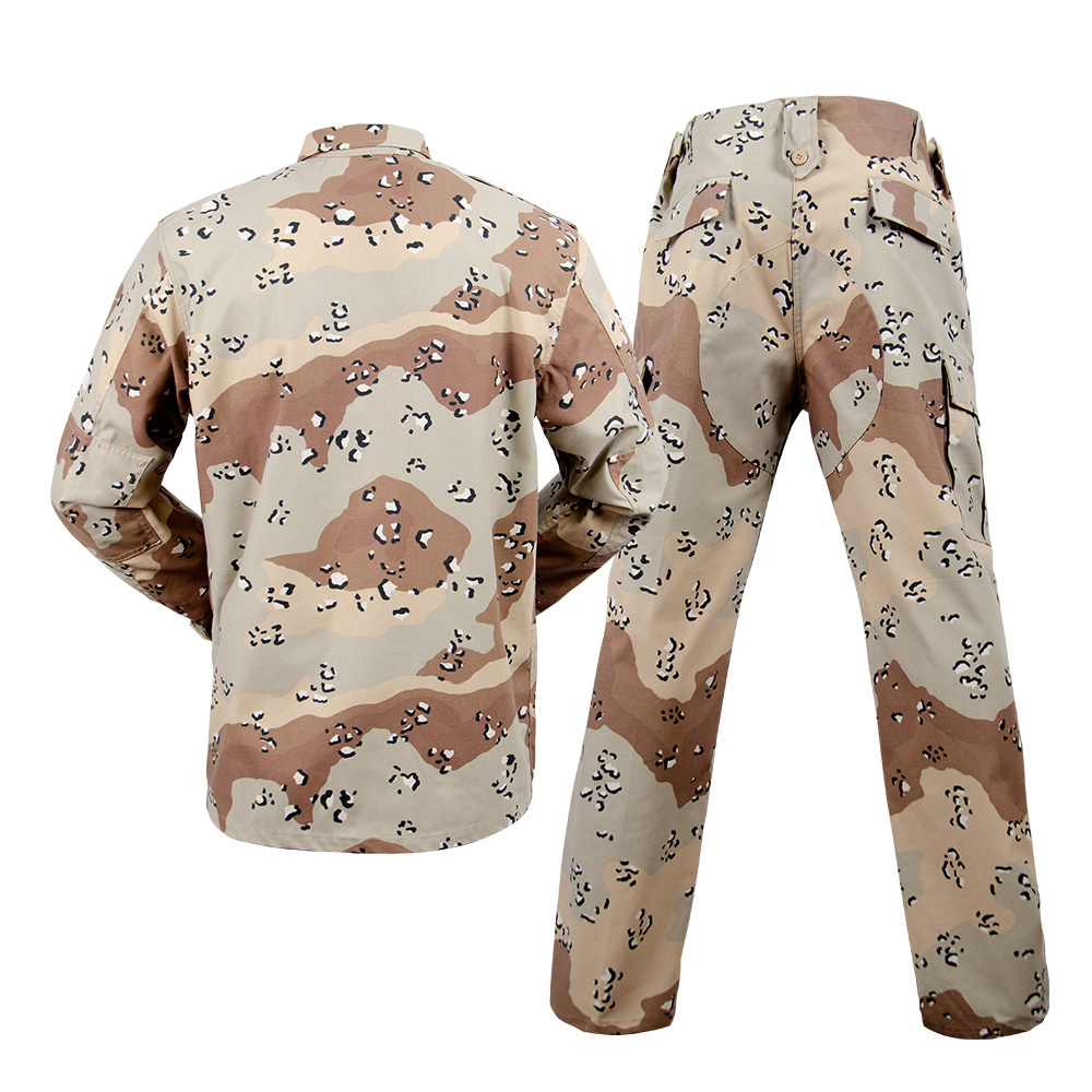 6-Color Desert Tactical Uniforms BDU Set Camouflage Jacket And Pants Security Guard Uniforms battle dress uniform