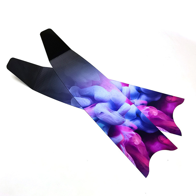 Factory direct sales carbon fiber flippers long fins free diving 100% carbon fiber fins light weight durable diving fins