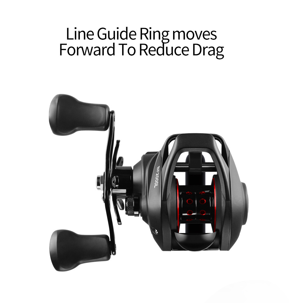 BF2000 Baitcasting Reel High Speed 7.2:1 Gear Ratio 12+1BB Fresh/Saltwater Magnetic Brake System Ultralight Fishing Reel