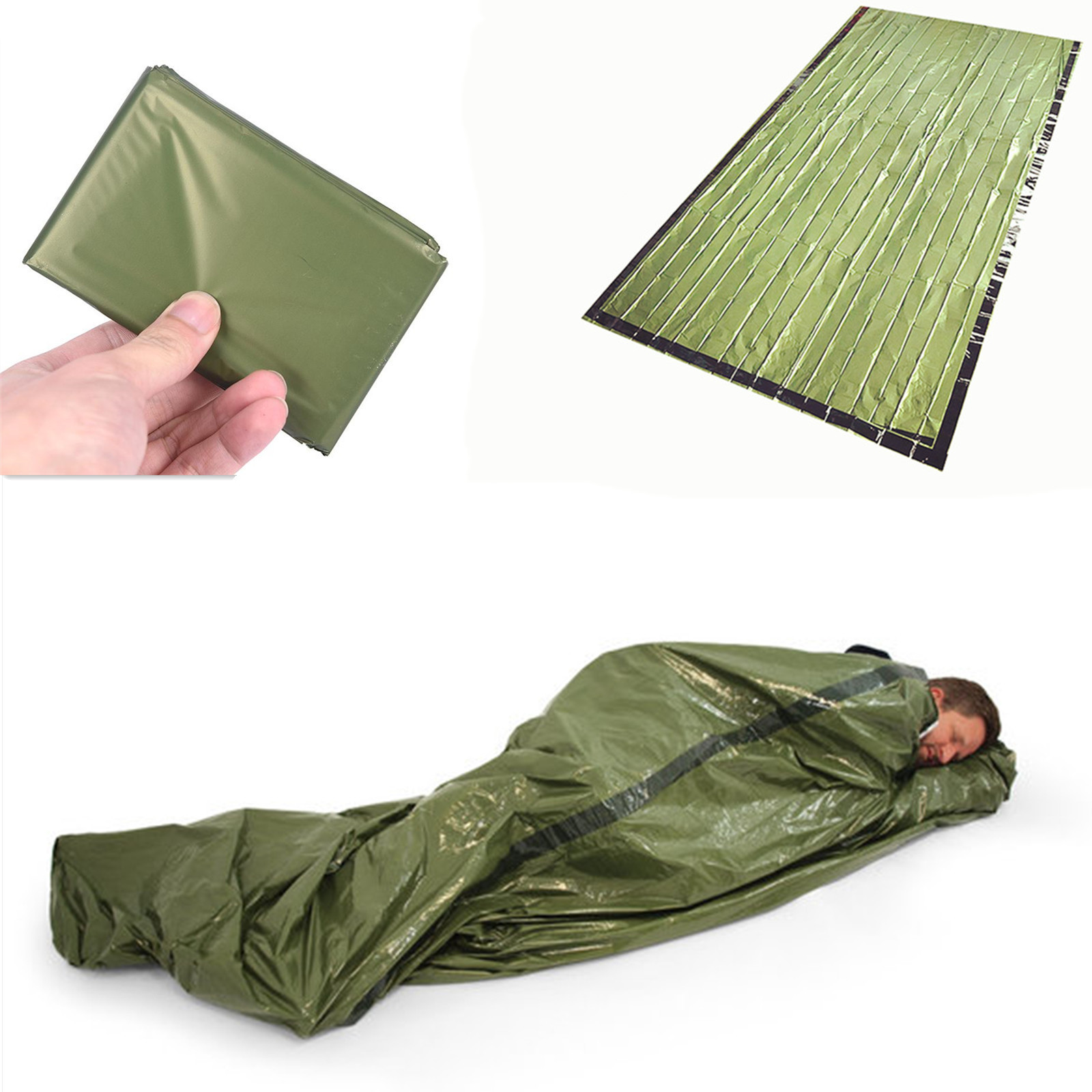 Waterproof Outdoor Camping Winter Camping Heated Emergency Gear Sleeping Bag Survival Bivy Space