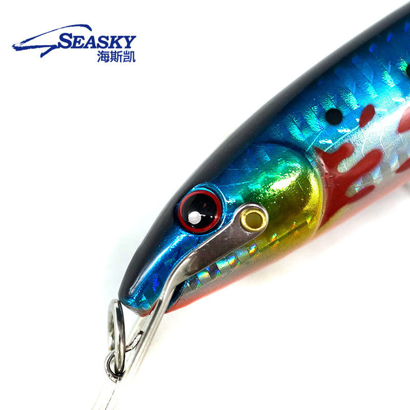 Seasky 30g big game lead hard bait sinking deep diving musky tuna stainless lip head trolling Minnow