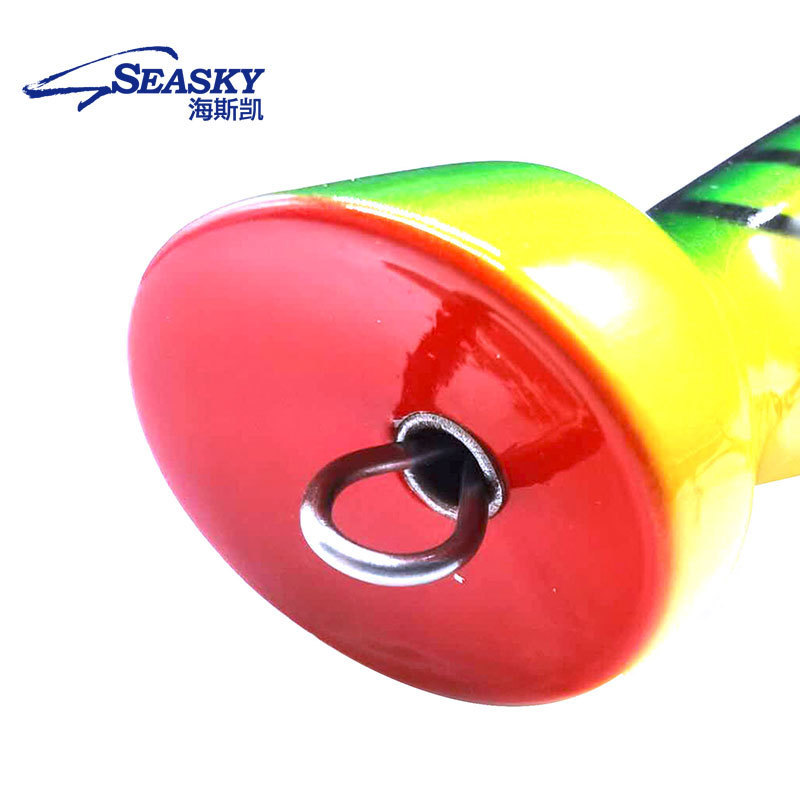 SEASKY fishing wood bottle style ocean tackle for striped bass tuna fishing popper lure artificial bait wooden baits