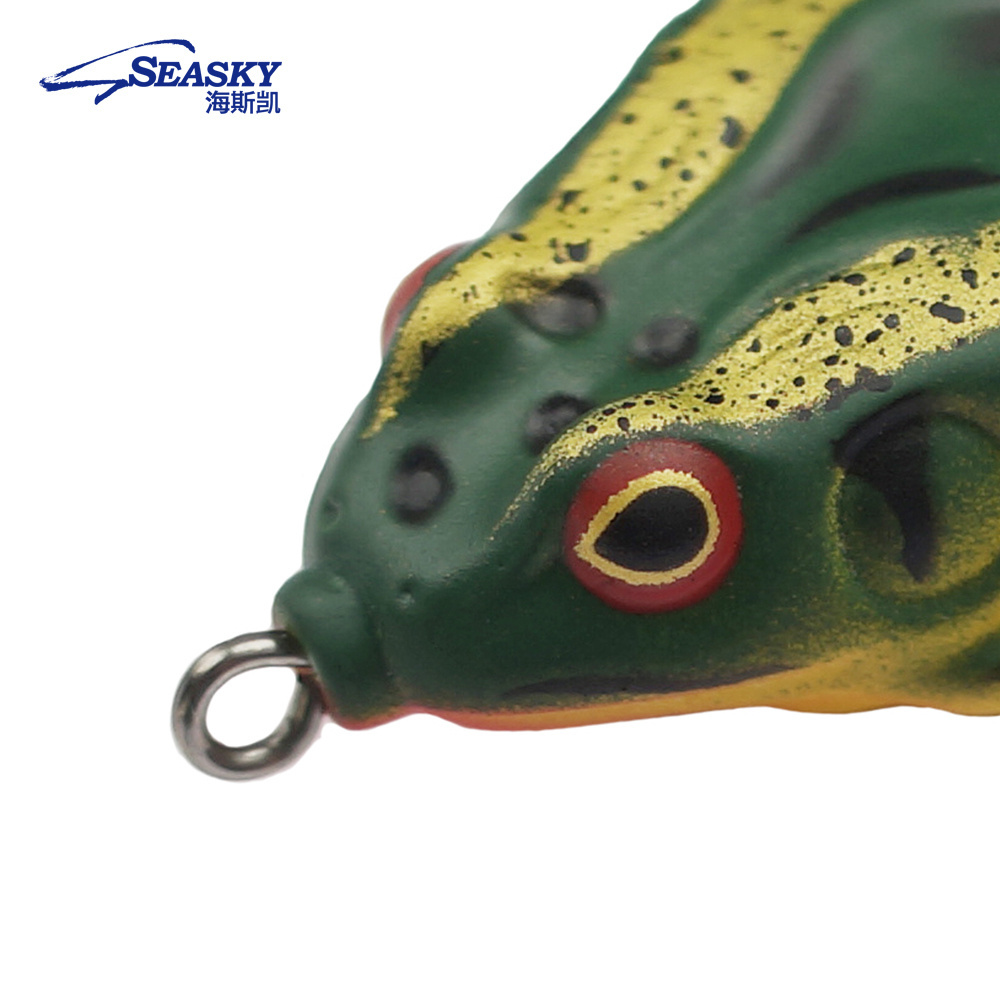 Bass Lures Frogs Soft Frog 9cm 12g Bait Rotating Leg Propellers Bigger Splash More Attractive 3D Eyes Realistic Skin top water